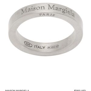 🩶 NWT unisex Maison Martin Margiela Silver Engraved Ring SIZE 9 🩶